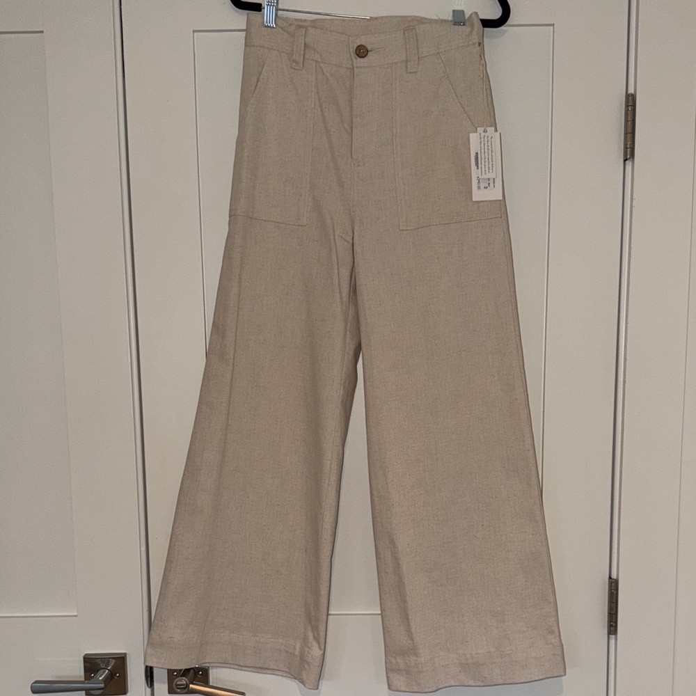 Fifteen Twenty Natural Wide Leg Pant